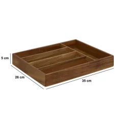 Range-couverts, L.35 cm, Marron