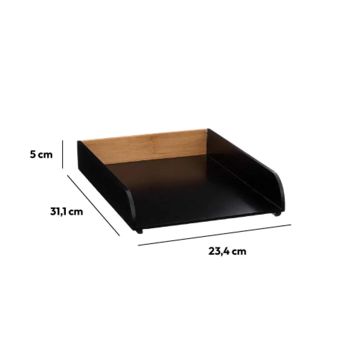 Range-documents bambou, Noir