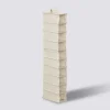 Rangement chaussures 10 cases avec panier, Beige