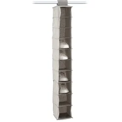 Rangement chaussures 10 cases, Gris clair