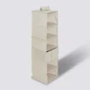 Rangement chaussures 6 cases avec panier, Beige