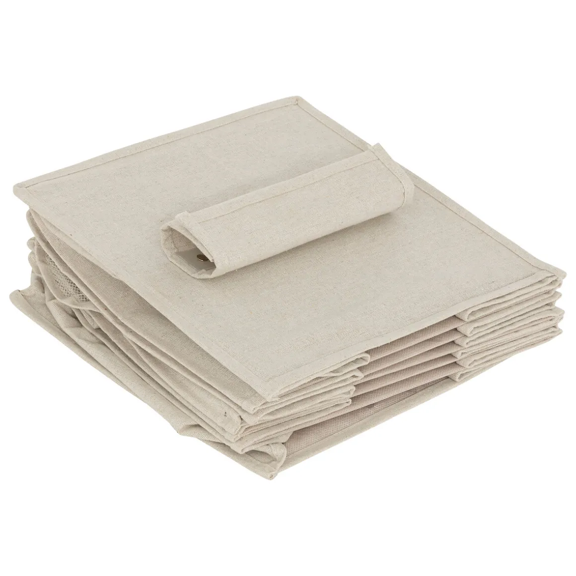 Rangement chaussures 6 cases avec panier, Beige