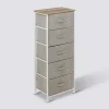 Rangement haut 5 tiroirs, Gris clair