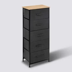 Rangement haut 5 tiroirs, Gris foncé
