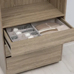Rangement tiroir 2 compartiments, Beige