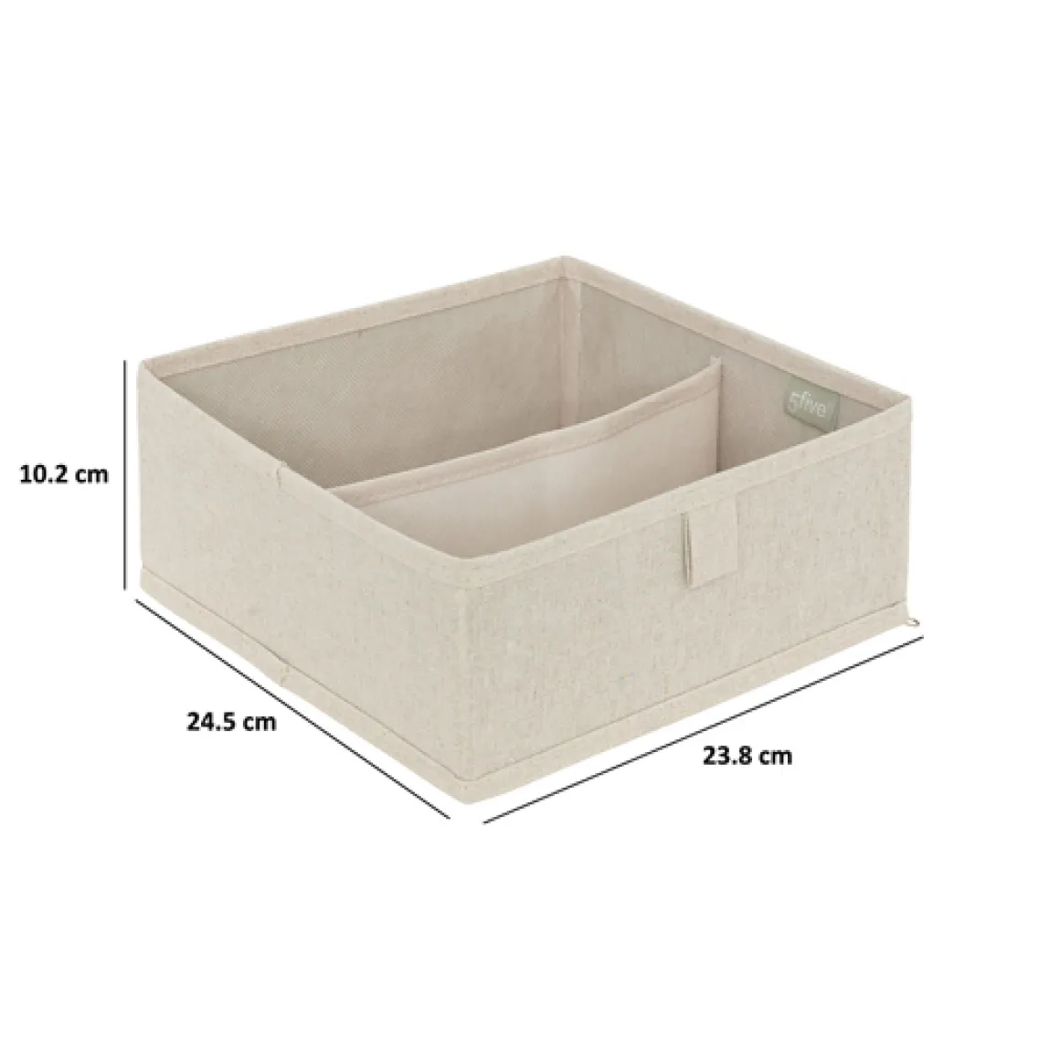 Rangement tiroir 2 compartiments, Beige