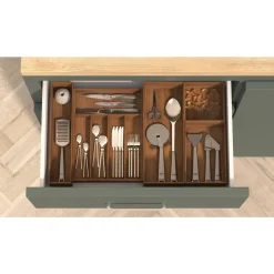 Rangement tiroirs, L.15 cm, Marron