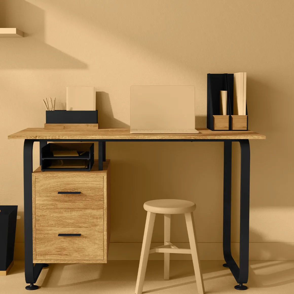 Range-revues bambou, Noir