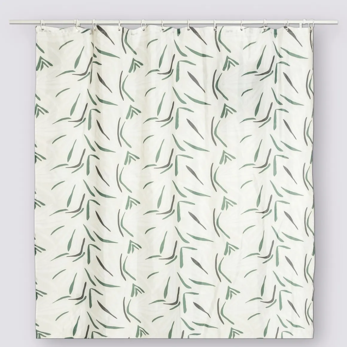Rideau de douche, Blanc et vert