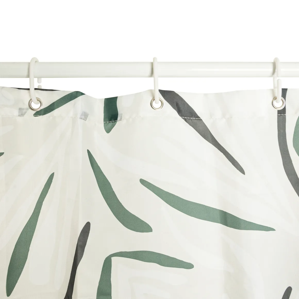 Rideau de douche, Blanc et vert