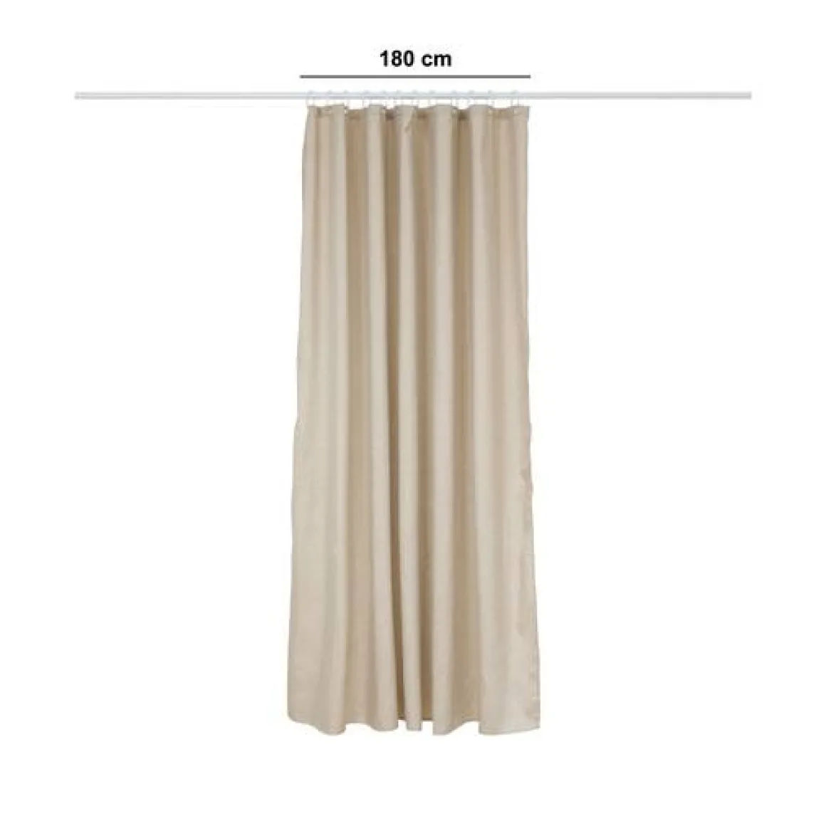 Rideau de douche, l.180 cm, Beige