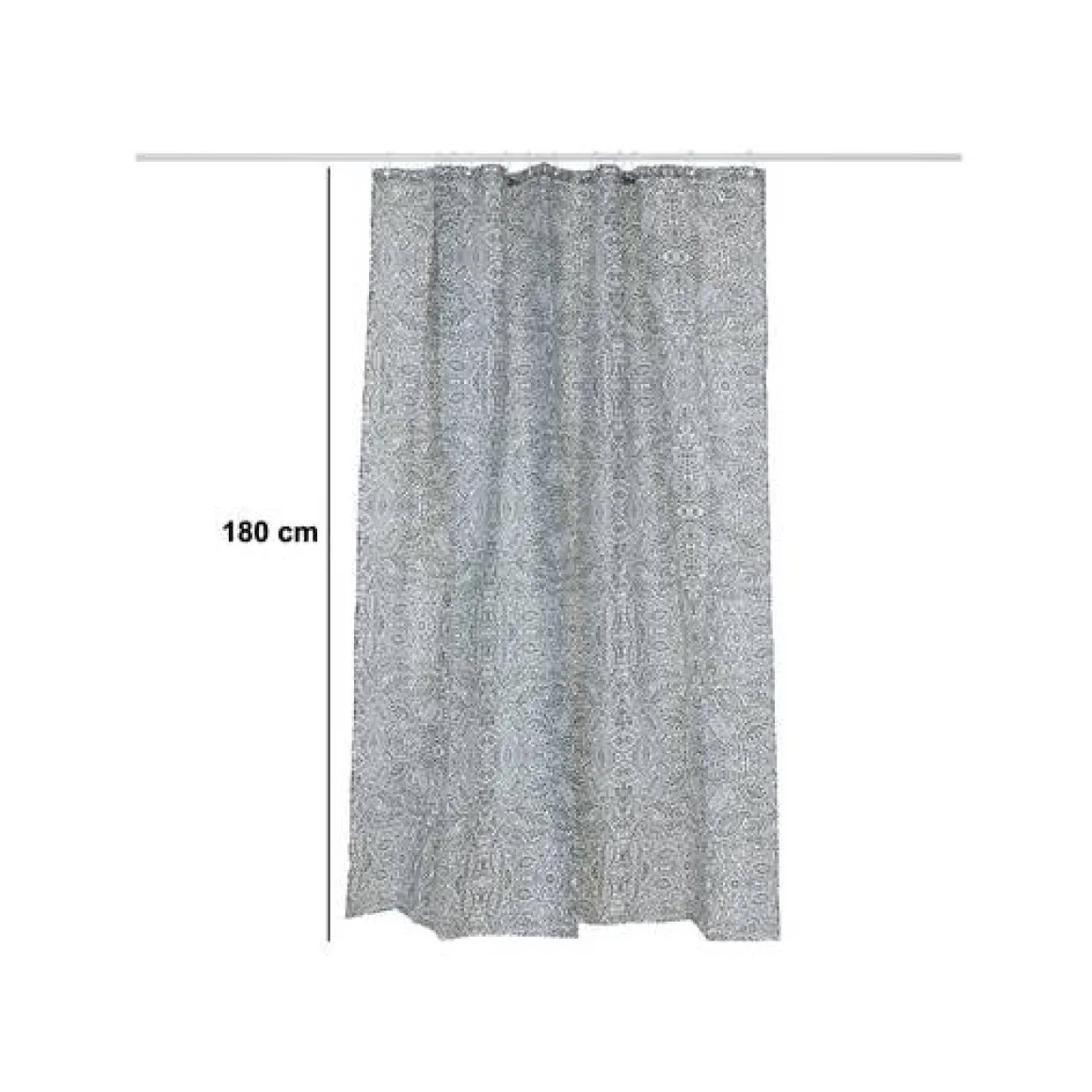 Rideau de douche, l.180 cm, Gris
