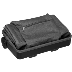 Sac de shopping avec 2 roulettes, Gris