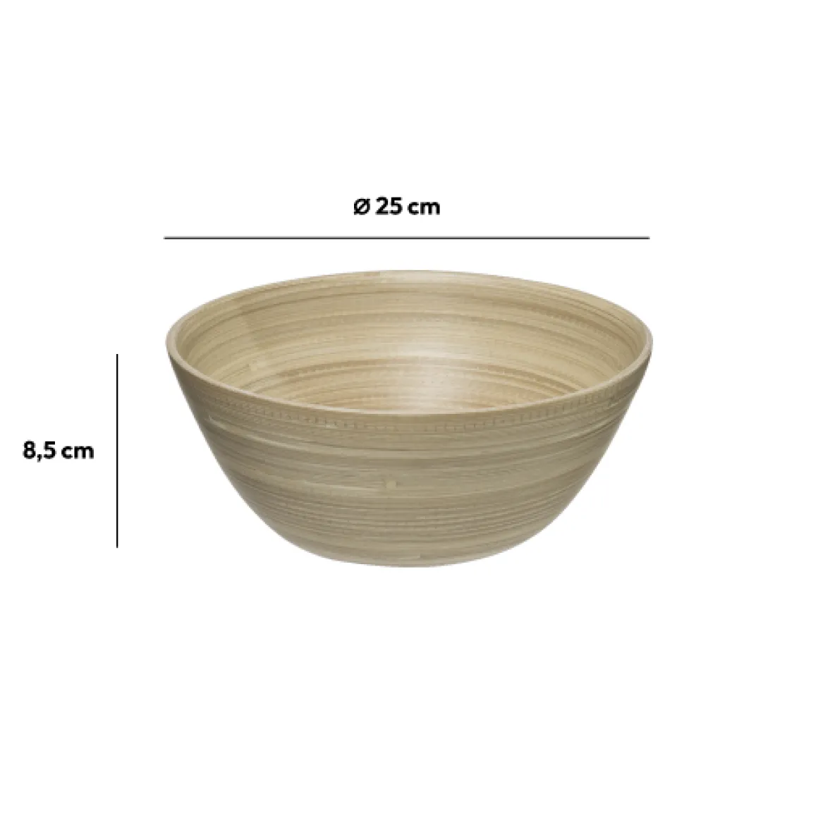 Saladier D25 cm, Bambou