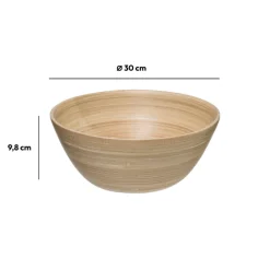 Saladier D30 cm, Bambou