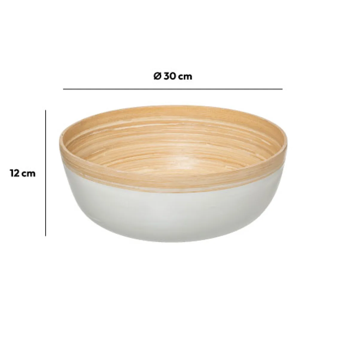 Saladier D30 cm, Blanc