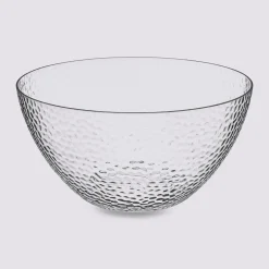 Saladier martelé D25 cm, Transparent