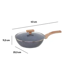 Sauteuse Aluminium forgé, 24 cm