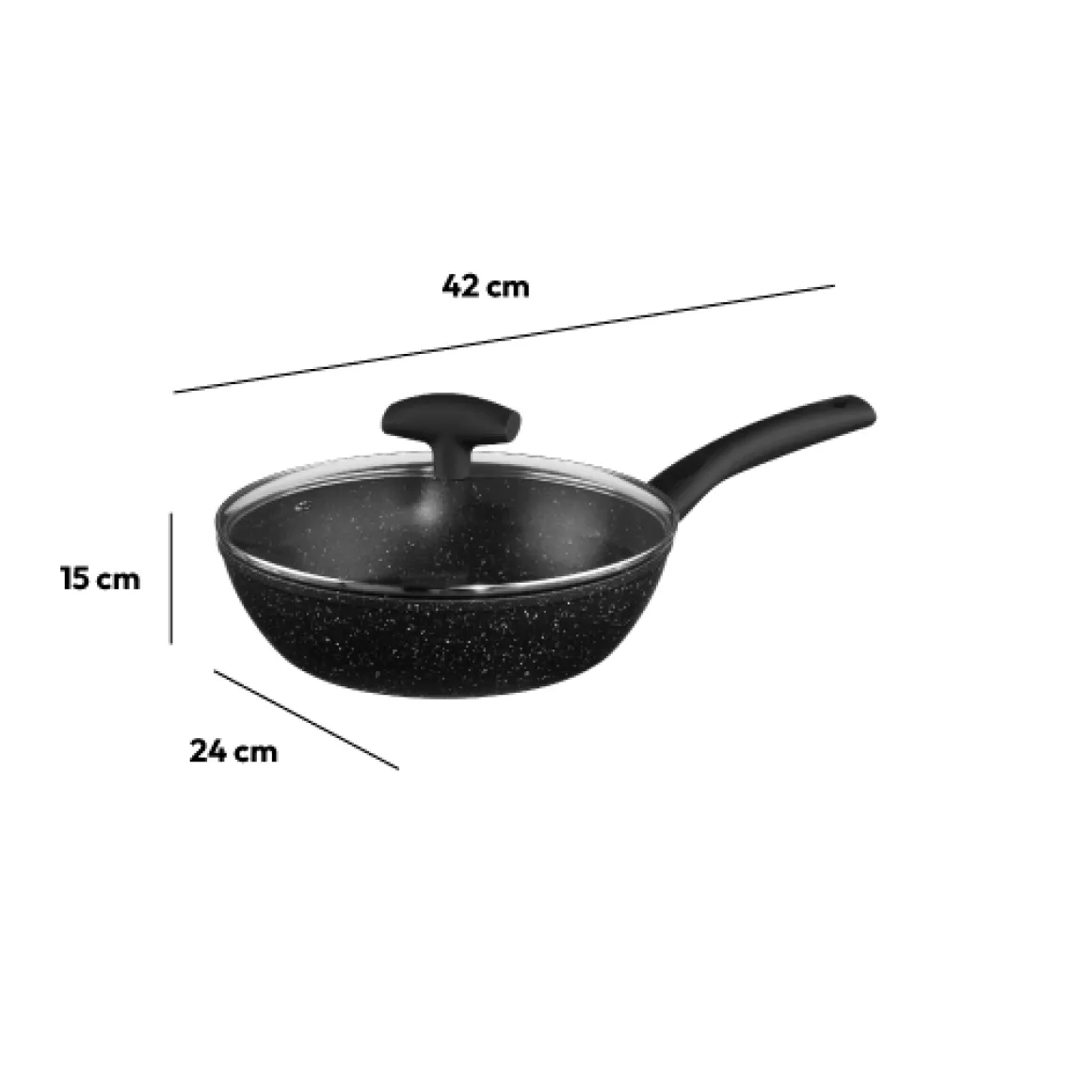 Sauteuse Aluminium forgé, 24 cm