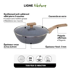 Sauteuse Aluminium forgé, 28 cm