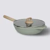 Sauteuse fonte d'aluminium vert, 28 cm