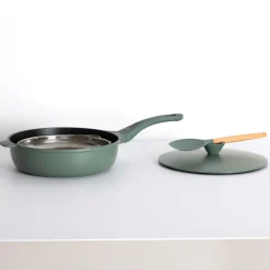 Sauteuse fonte d'aluminium vert, 28cm