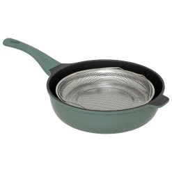 Sauteuse fonte d'aluminium vert, 28cm