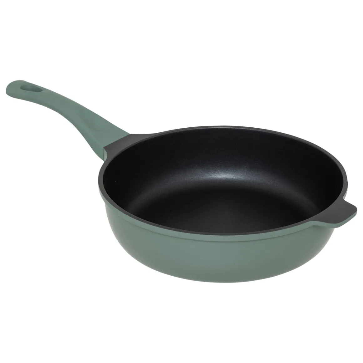 Sauteuse fonte d'aluminium vert, 28cm
