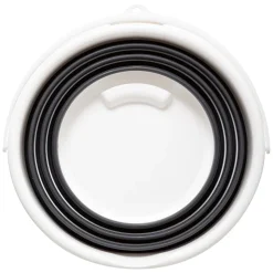 Seau pliable 10L - Blanc, gris