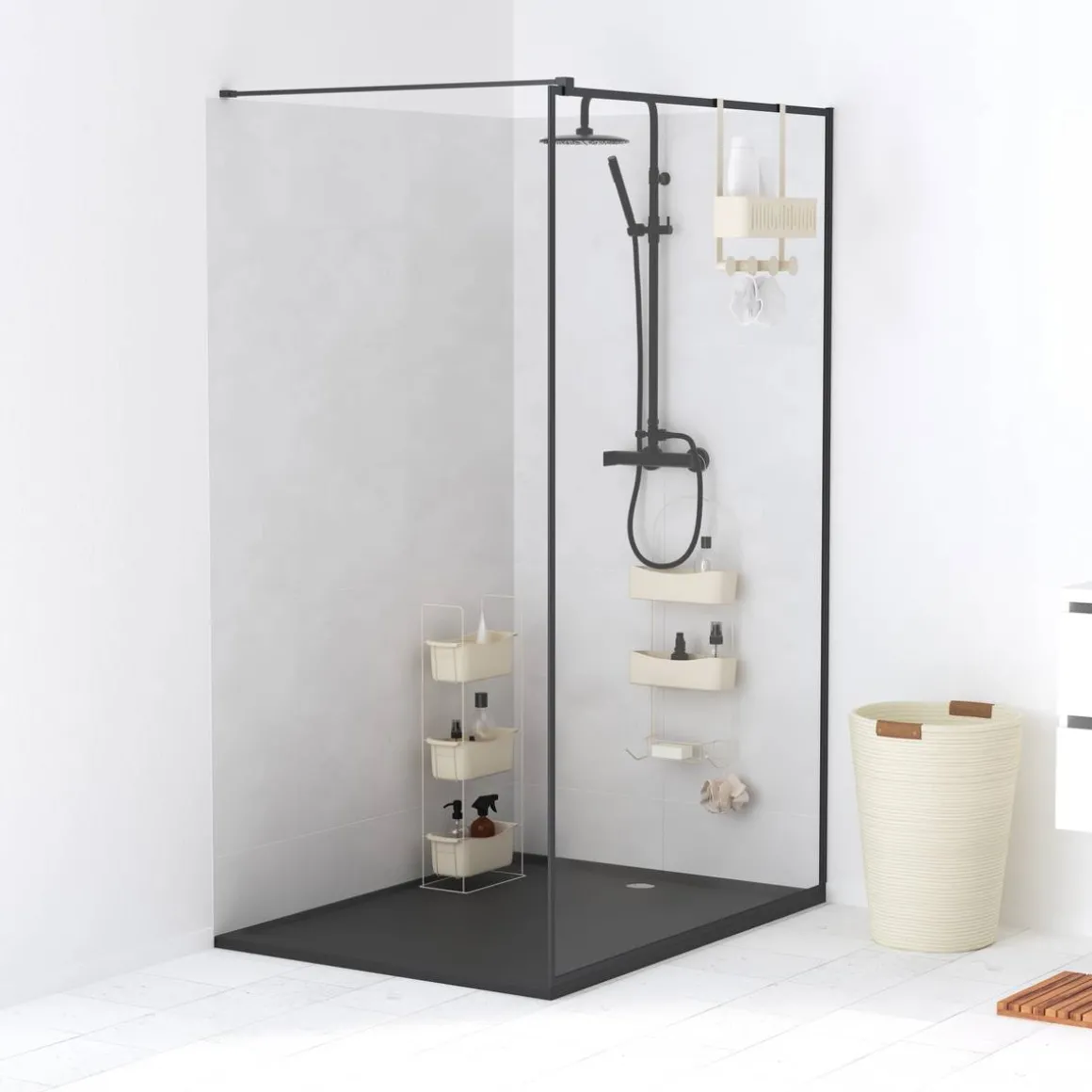Serviteur de douche 2 niveaux, Beige