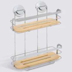 Serviteur de douche 2 niveaux, Argenté