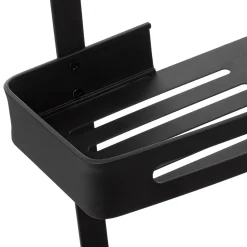 Serviteur de douche 2 niveaux stick adhésif, Noir