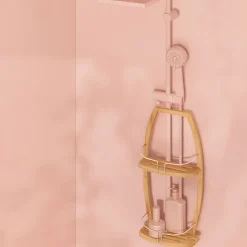Serviteur de douche 2 niveaux, Métal bambou