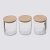 Set de 3 bocaux en verre, 350ml