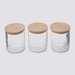 Set de 3 bocaux en verre, 350ml