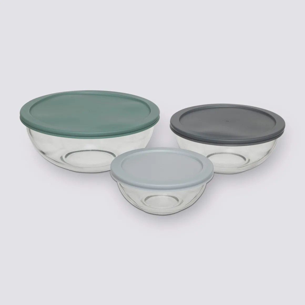 Set de 3 boîtes de conservation en verre