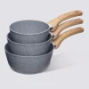 Set de Casseroles en aluminium forgé, 16/18/20 cm