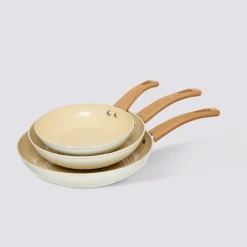 Set de Poêles en aluminium forgé, 20/24/28 cm