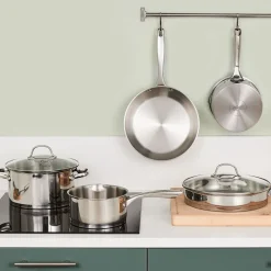 Set de Poêles en inox, 20/24/28 cm
