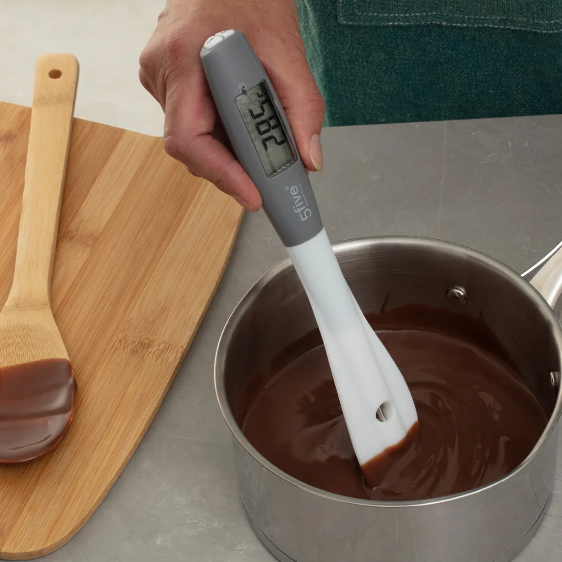 Spatule thermomètre, Gris
