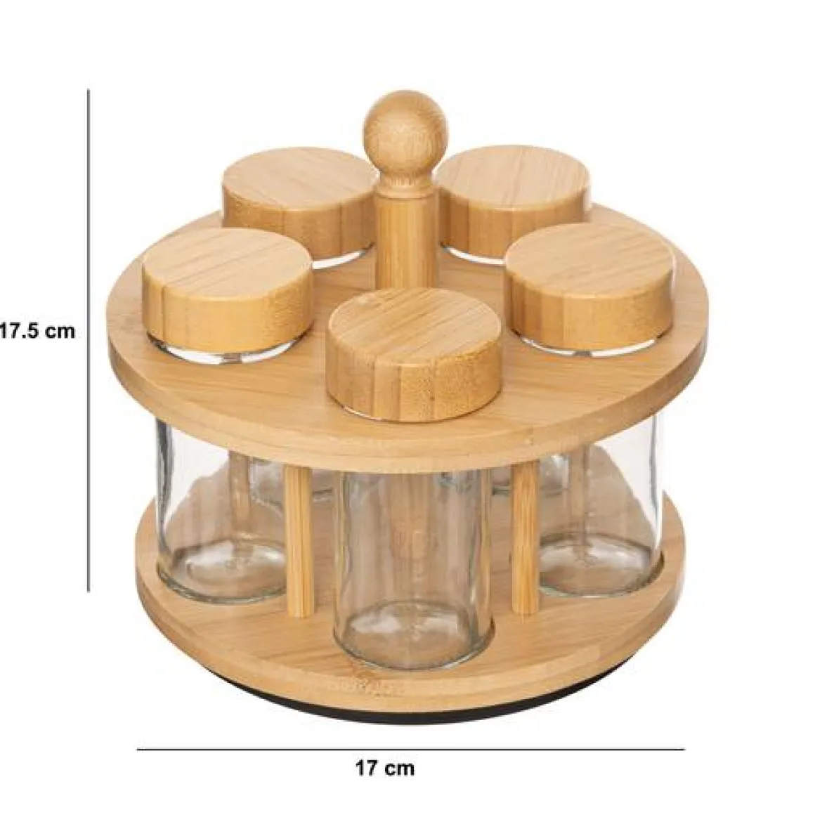 Support à épices, 5 emplacements, D.17 cm
