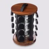 Support rotatif acacia 16 pots à épices