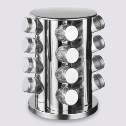 Support rotatif inox 16 pots à épices