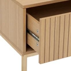 Table basse 1 tiroir, Effet bois naturel