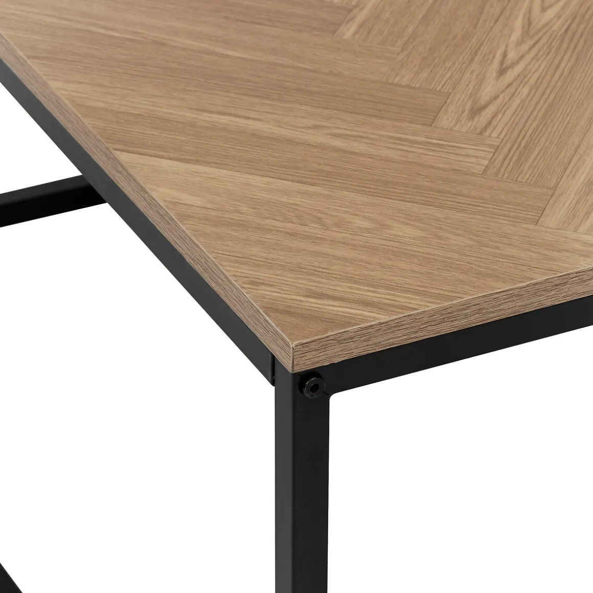 Table basse, Effet bois et noir
