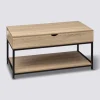Table basse plateau relevable, Effet chêne naturel