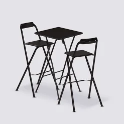 Table de bar et 2 chaises pliantes