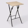 Table de bar pliante 2 places, Effet bois