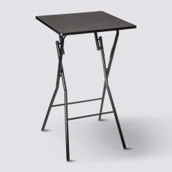 Table de bar pliante 2 places, Noir