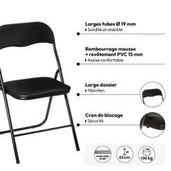 Table et 4 chaises pliantes